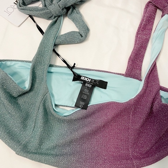NWT BEACH RIOT Ombré Bikini Set Avalon Top - Picture 12 of 15